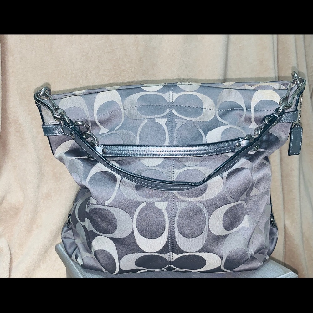 Coach silver purse
